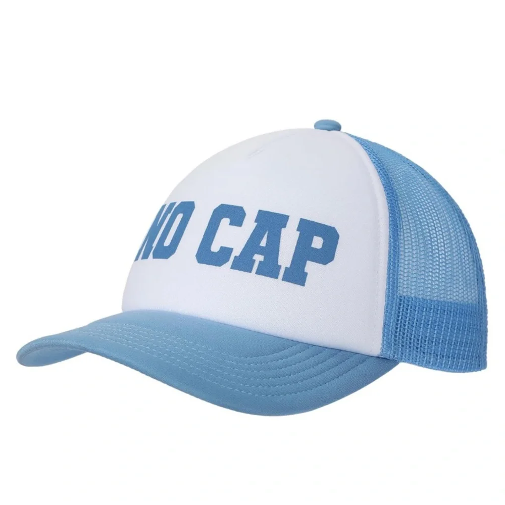 Blue and White Foam Trucker Hat